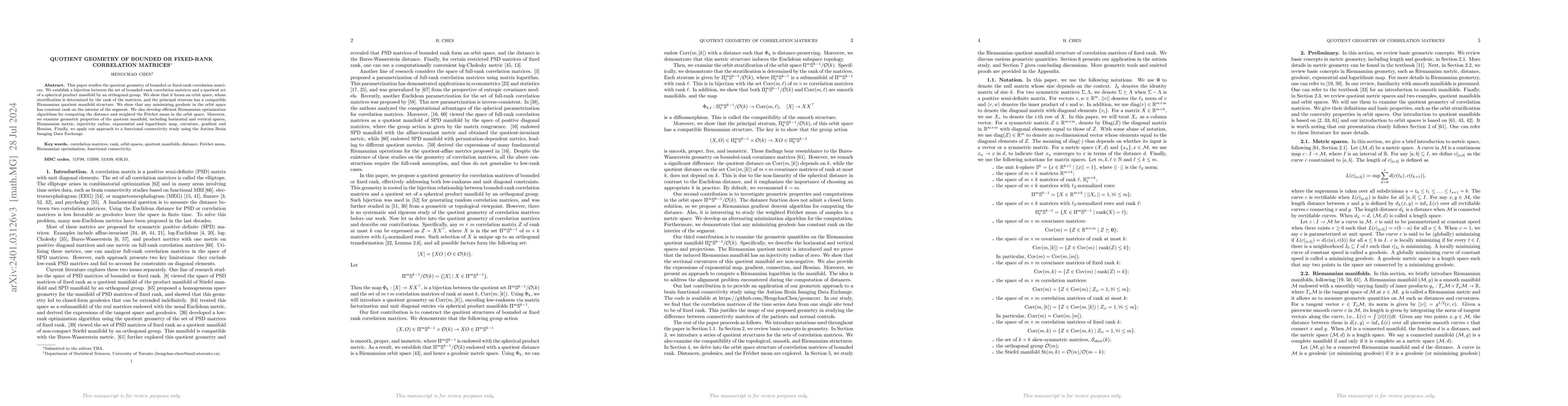 Thumbnail for Quotient geometry of bounded or fixed rank correlation matrices