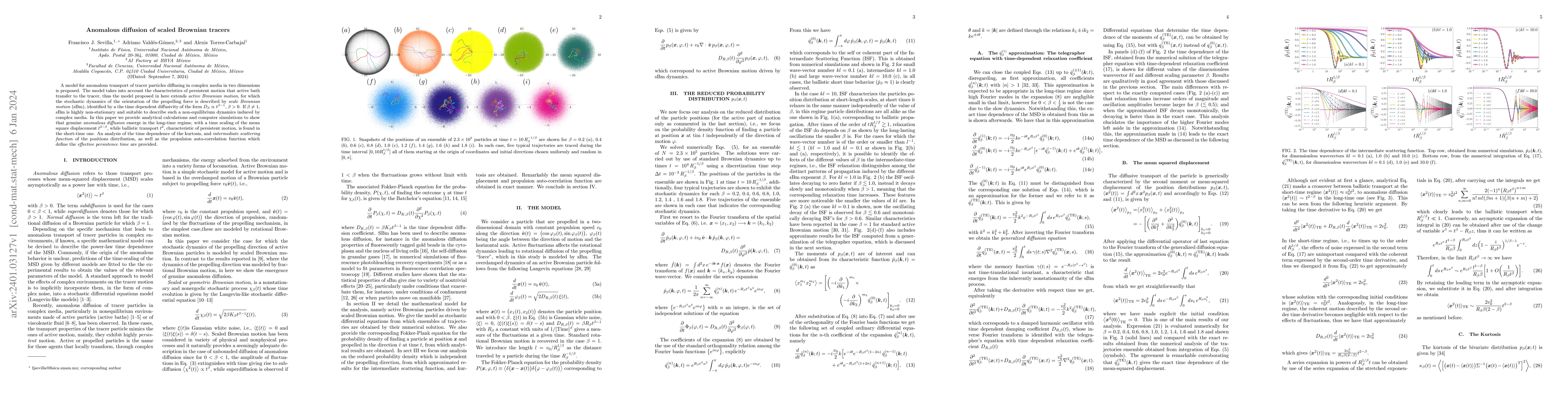 Thumbnail for Anomalous diffusion of scaled Brownian tracers