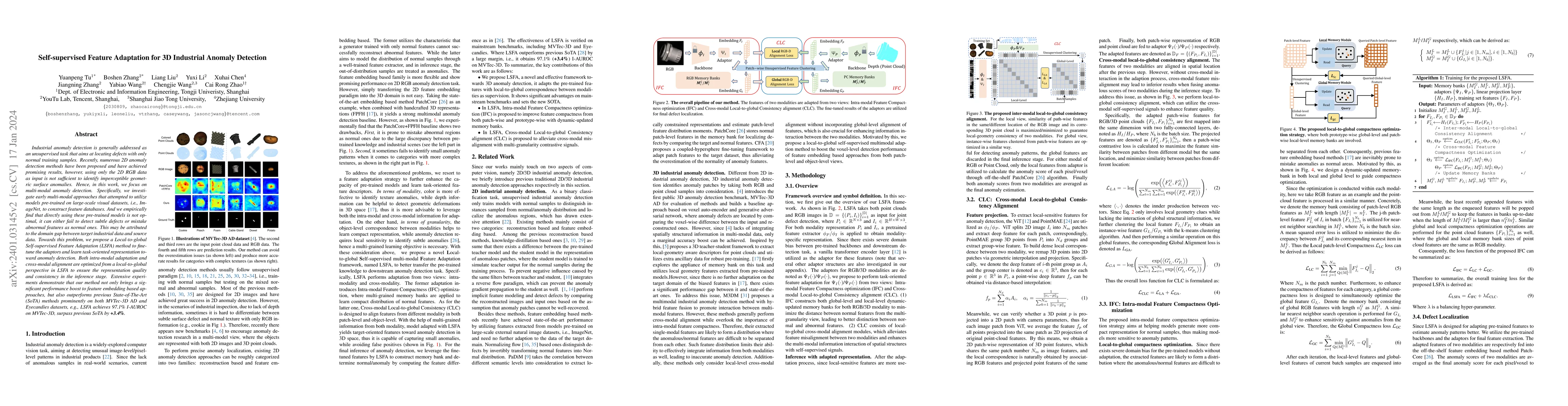 Thumbnail for Self-supervised Feature Adaptation for 3D Industrial Anomaly Detection