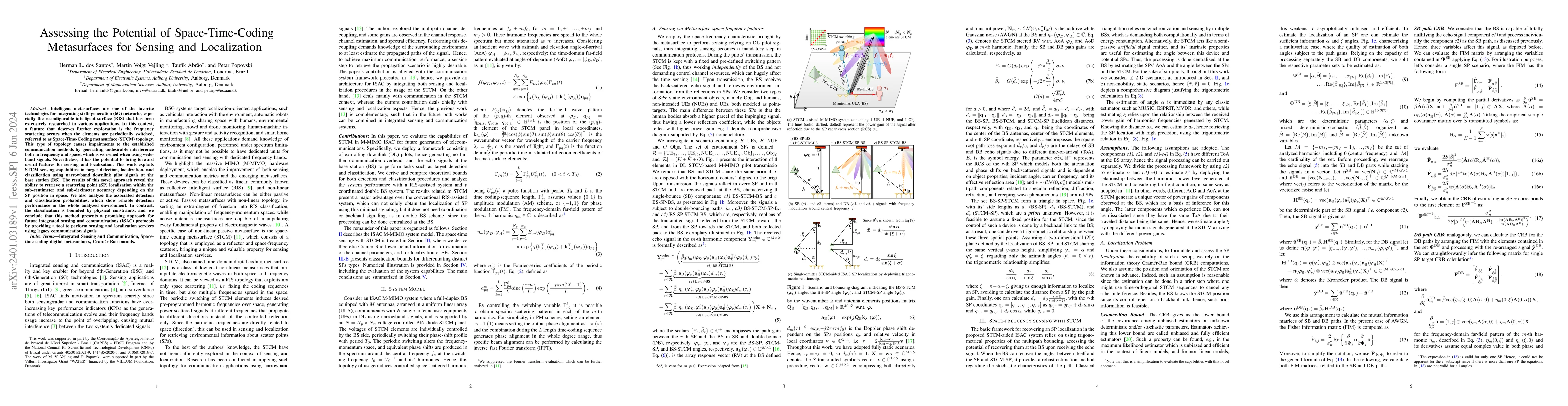 Thumbnail for Assessing the Potential of Space-Time-Coding Metasurfaces for Sensing
  and Localization