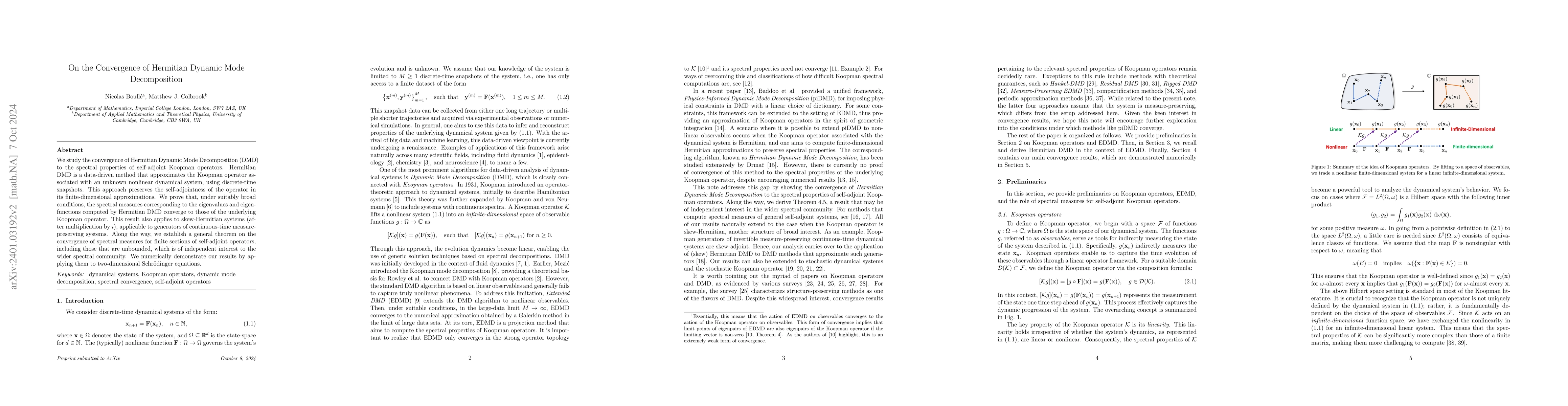 Thumbnail for On the Convergence of Hermitian Dynamic Mode Decomposition