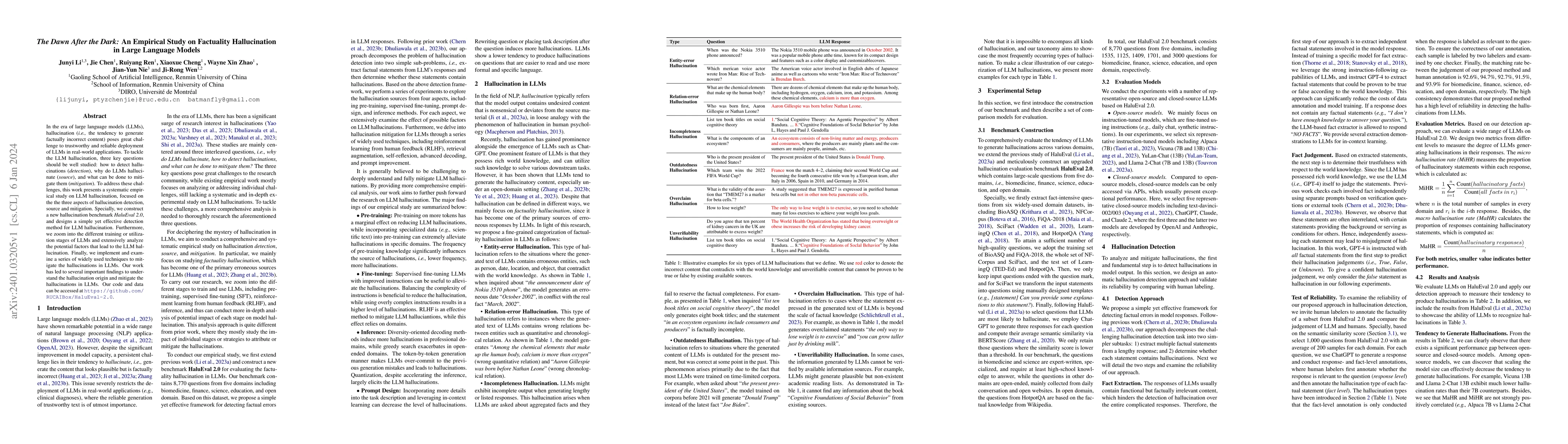 Thumbnail for The Dawn After the Dark: An Empirical Study on Factuality Hallucination
  in Large Language Models
