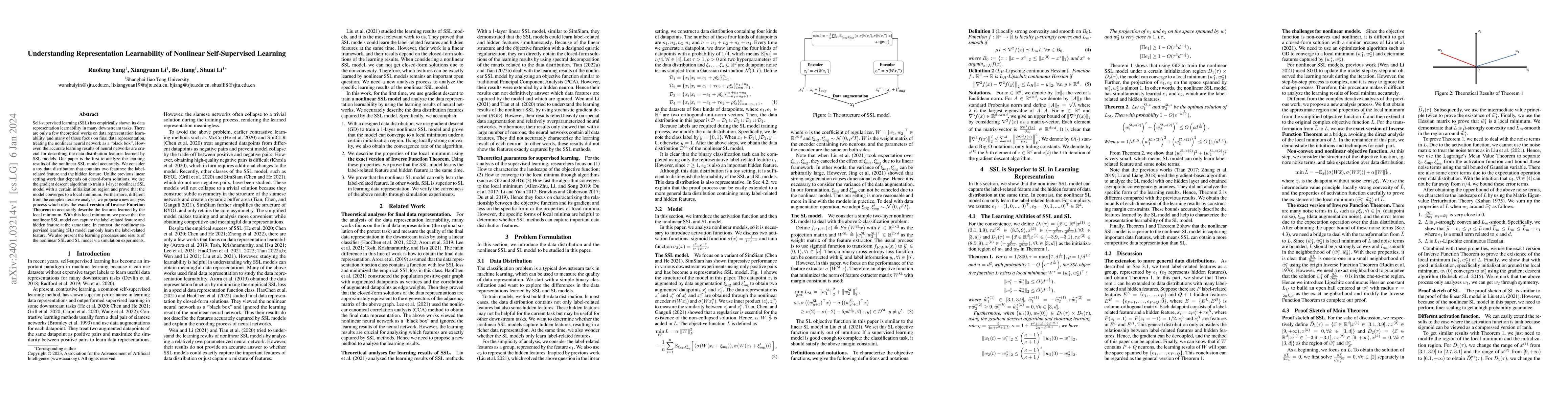 Thumbnail for Understanding Representation Learnability of Nonlinear Self-Supervised
  Learning
