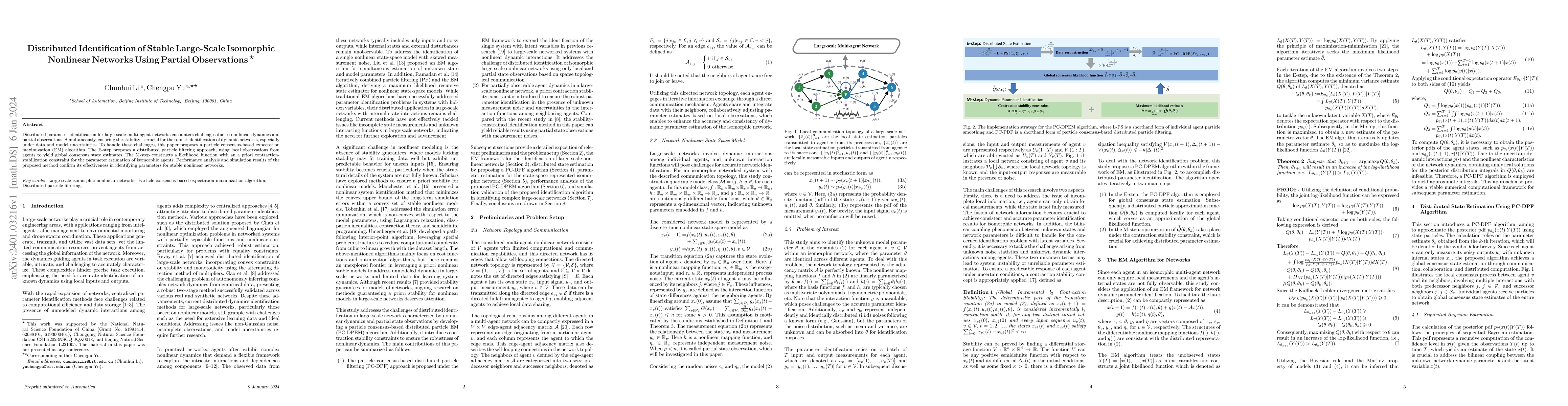 Thumbnail for Distributed Identification of Stable Large-Scale Isomorphic Nonlinear
  Networks Using Partial Observations