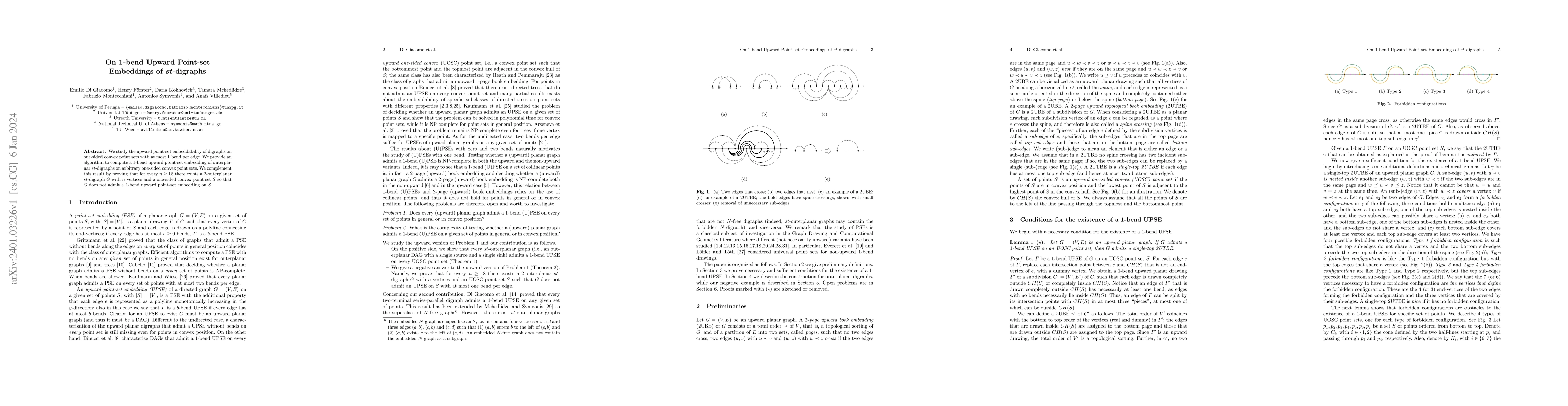 Thumbnail for On 1-bend Upward Point-set Embeddings of $st$-digraphs