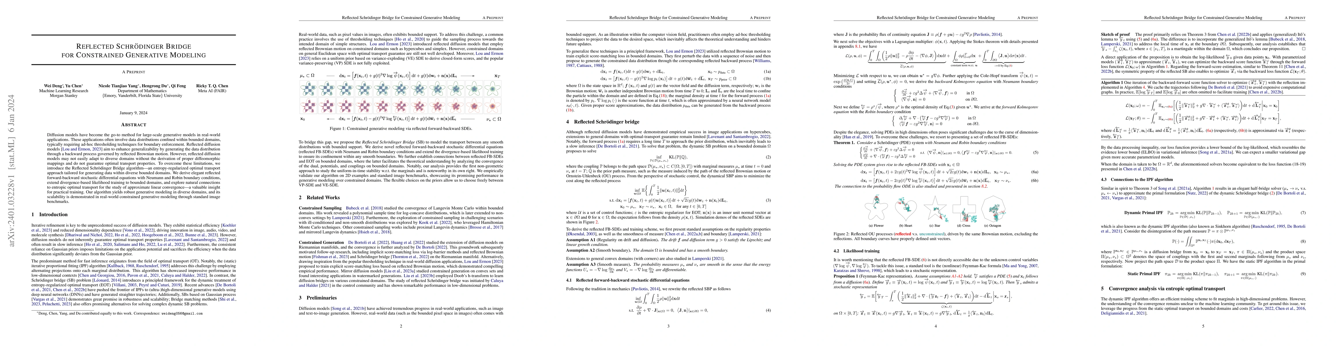 Thumbnail for Reflected Schr\"odinger Bridge for Constrained Generative Modeling