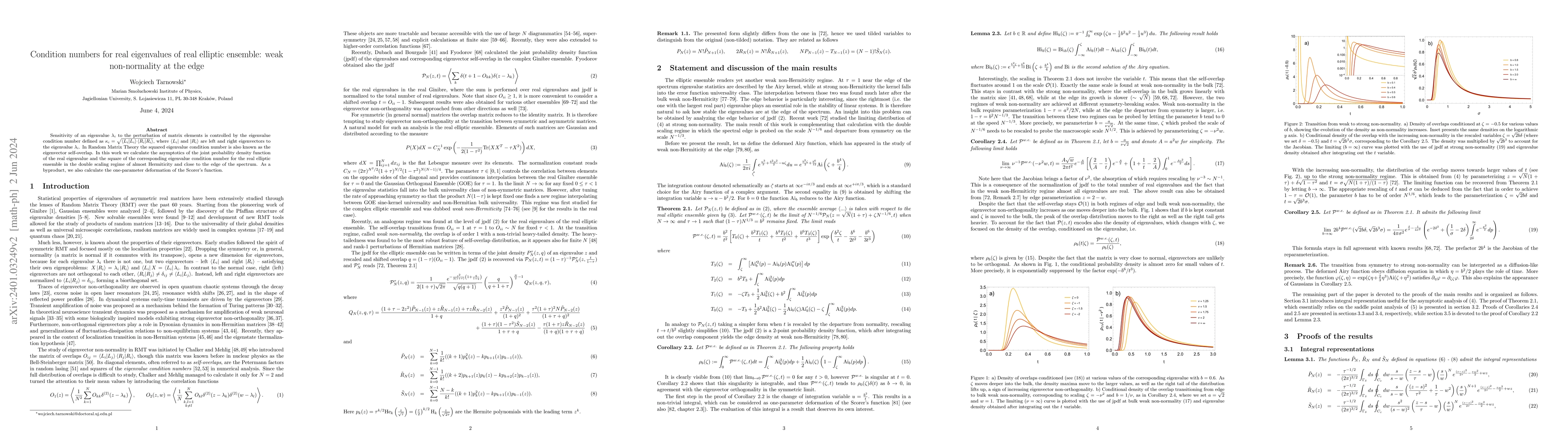 Thumbnail for Condition numbers for real eigenvalues of real elliptic ensemble: weak
  non-normality at the edge