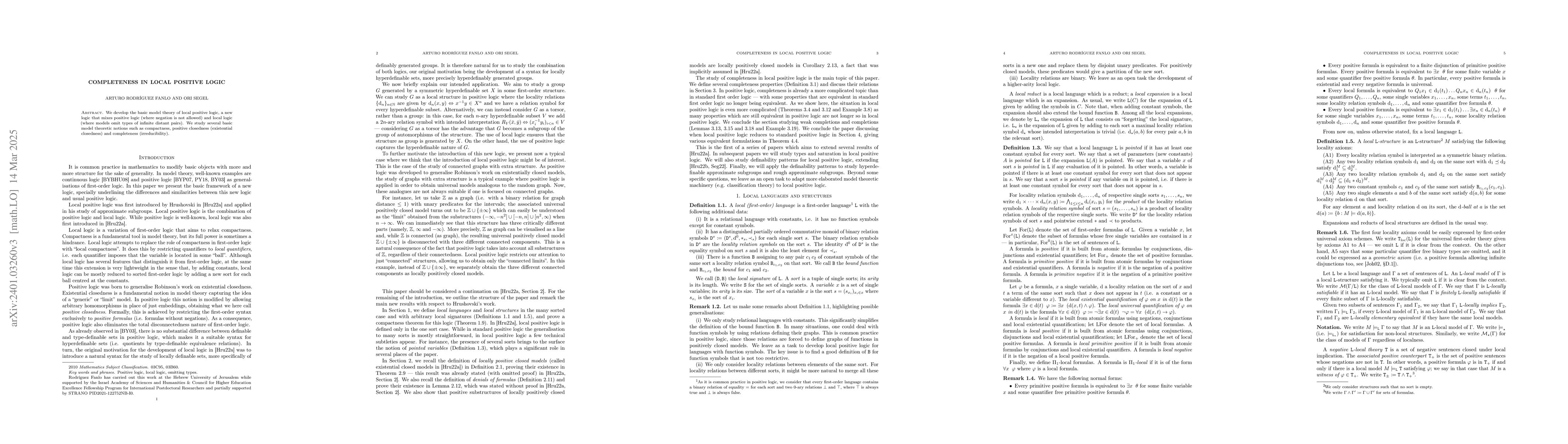 Thumbnail for Completeness in local positive logic
