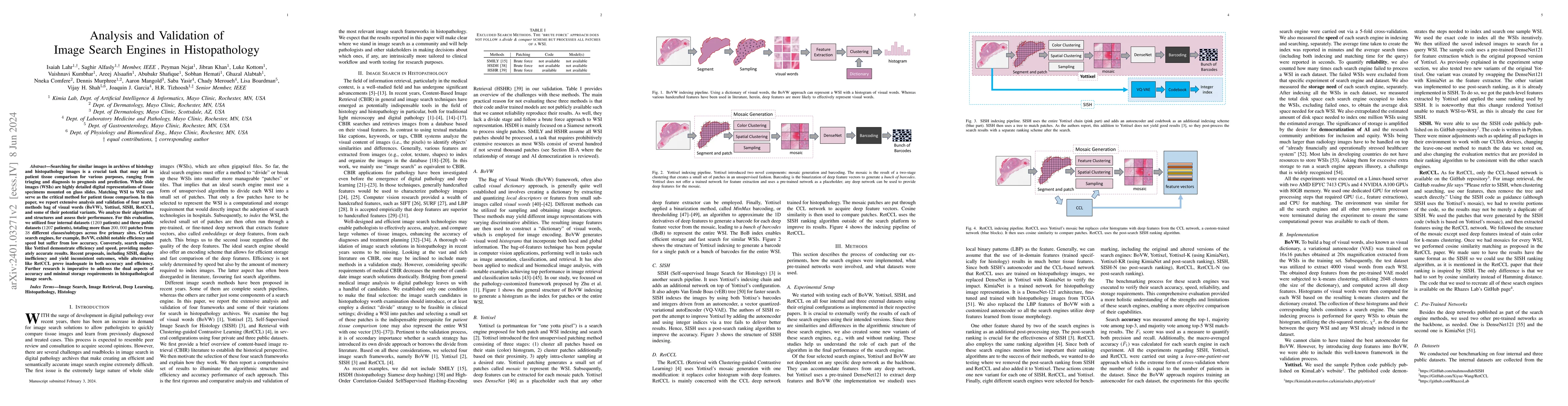 Thumbnail for Analysis and Validation of Image Search Engines in Histopathology