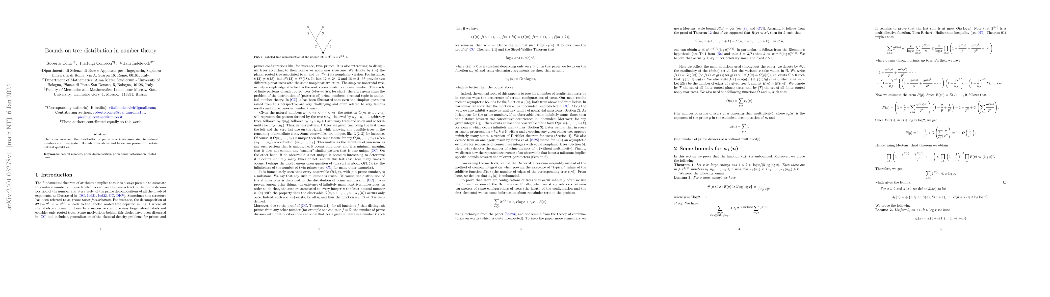 Thumbnail for Bounds on tree distribution in number theory