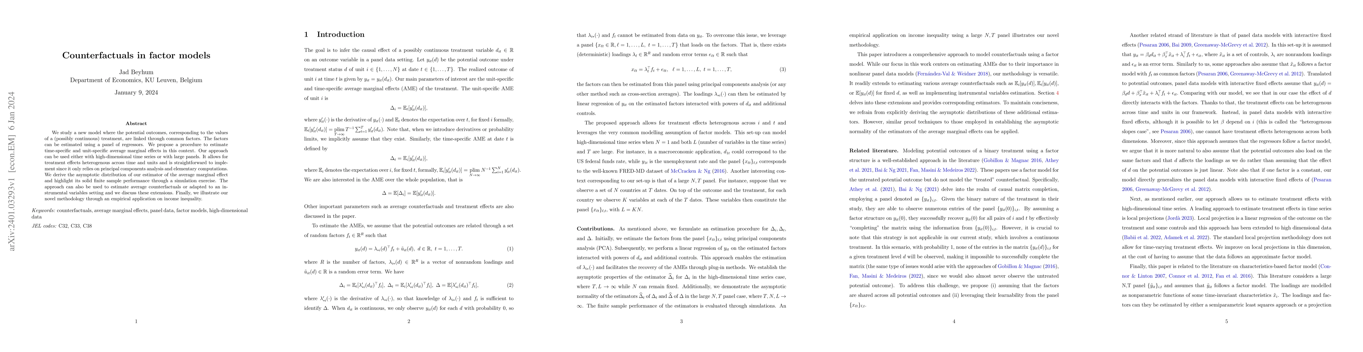 Thumbnail for Counterfactuals in factor models