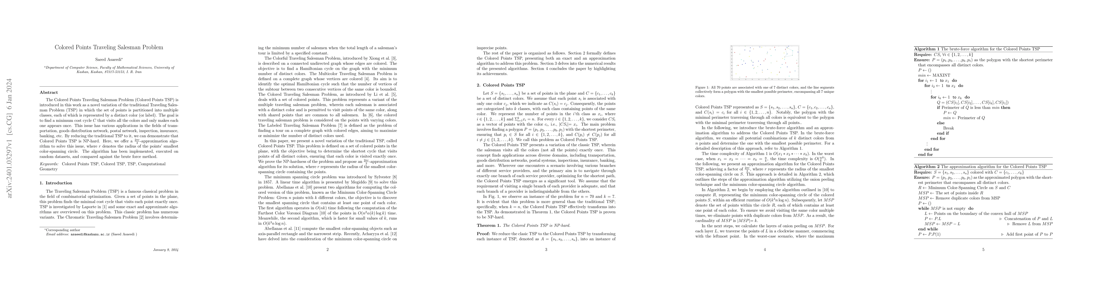 Thumbnail for Colored Points Traveling Salesman Problem