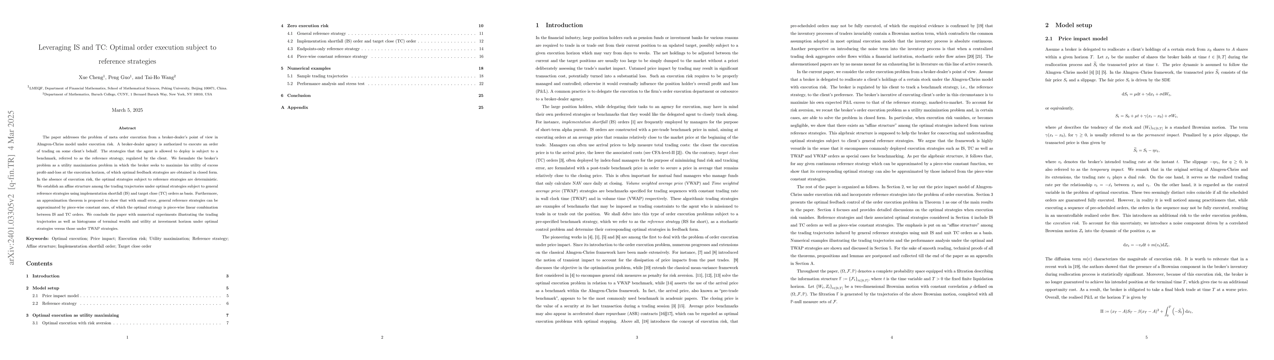 Thumbnail for Optimal Order Execution subject to Reservation Strategies under
  Execution Risk