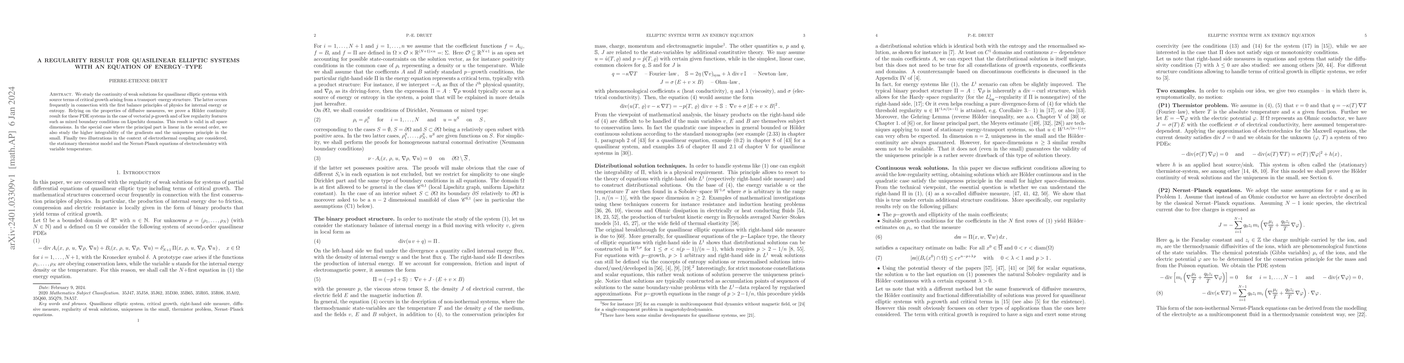 Thumbnail for A regularity result for quasilinear elliptic systems with an equation of
  energy-type
