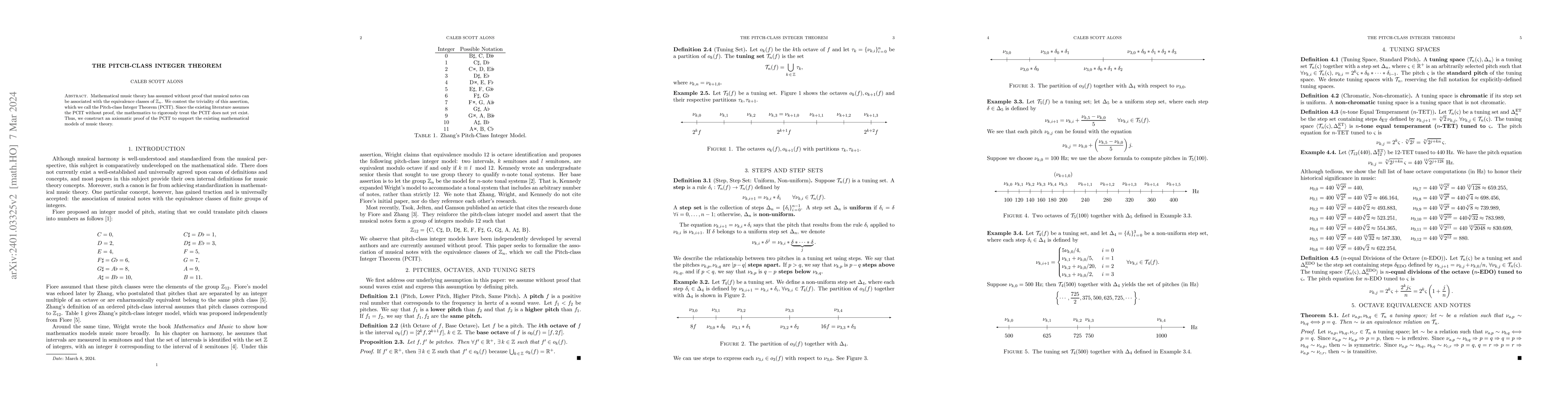 Thumbnail for The Pitch-class Integer Theorem