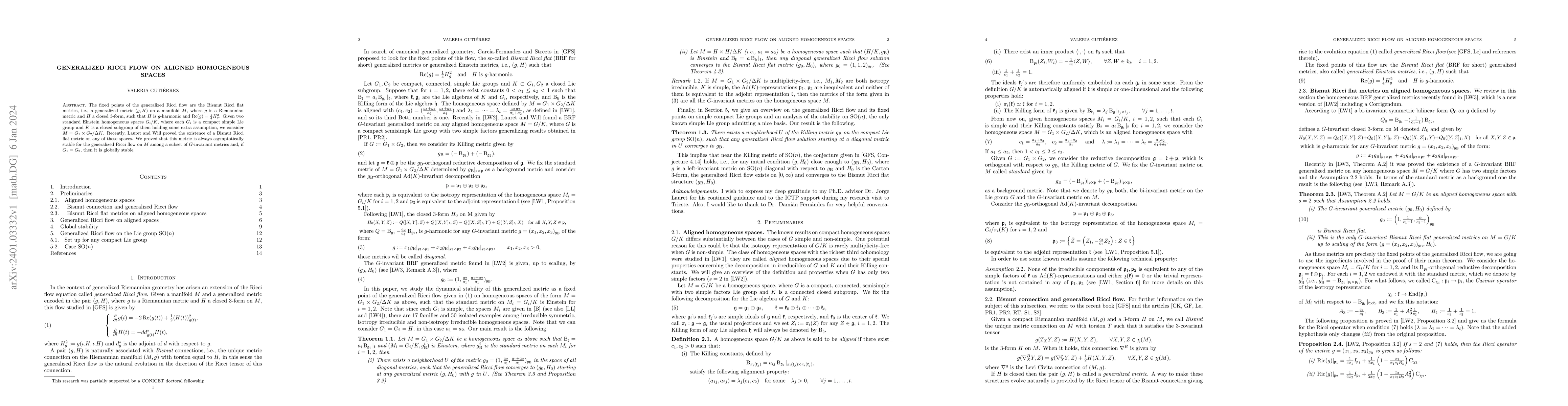 Thumbnail for Generalized Ricci flow on aligned homogeneous spaces