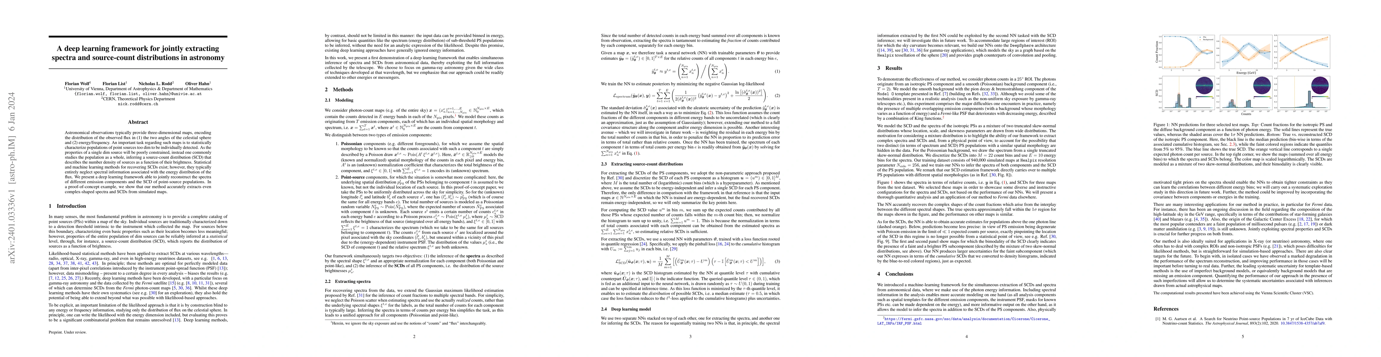 Thumbnail for A deep learning framework for jointly extracting spectra and
  source-count distributions in astronomy