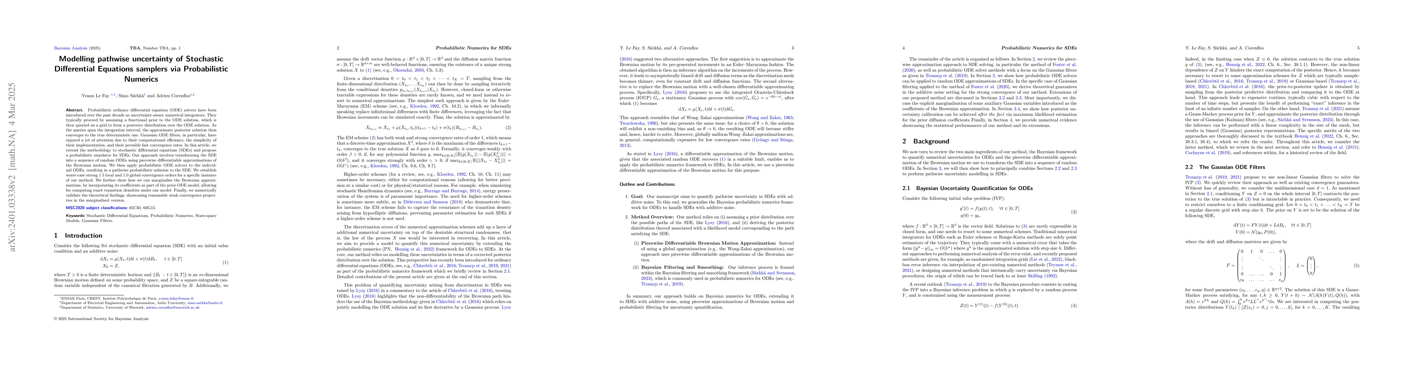 Thumbnail for Modelling pathwise uncertainty of Stochastic Differential Equations
  samplers via Probabilistic Numerics