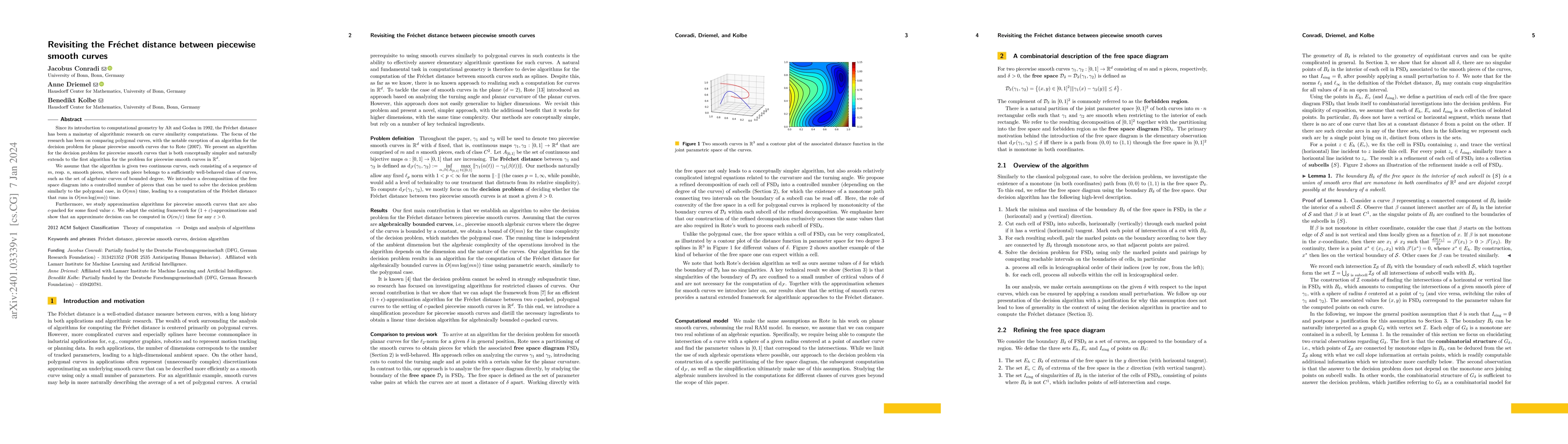 Thumbnail for Revisiting the Fr\'echet distance between piecewise smooth curves