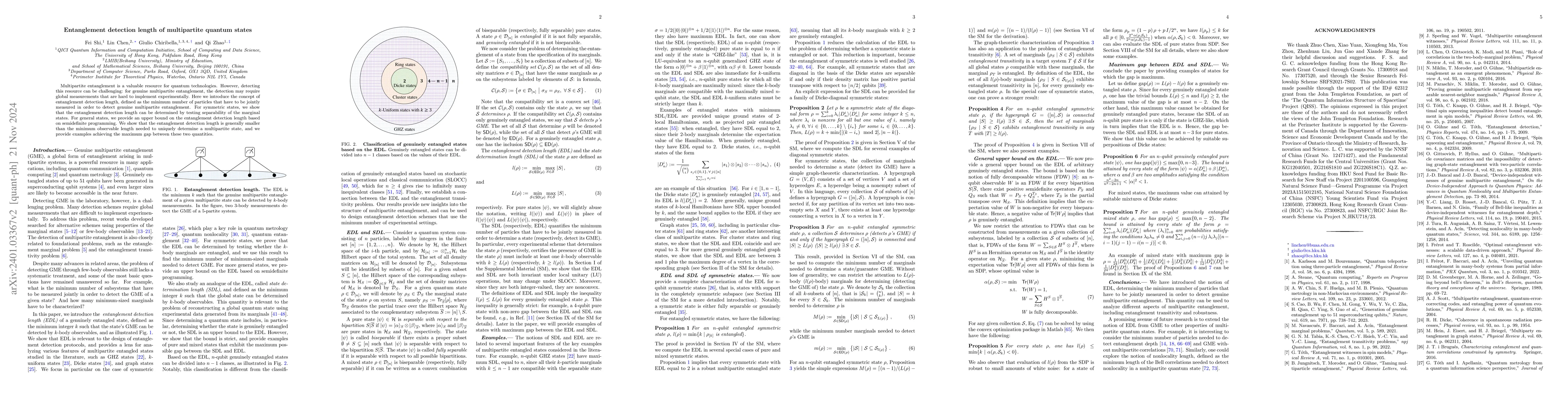 Thumbnail for Entanglement detection length of multipartite quantum states