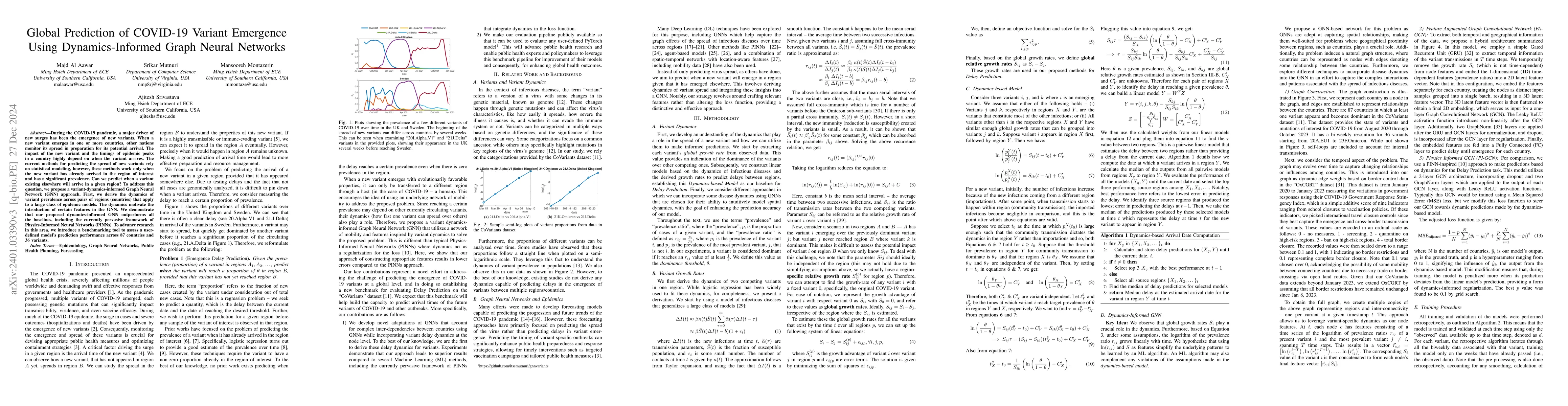 Thumbnail for Dynamics-based Feature Augmentation of Graph Neural Networks for Variant
  Emergence Prediction
