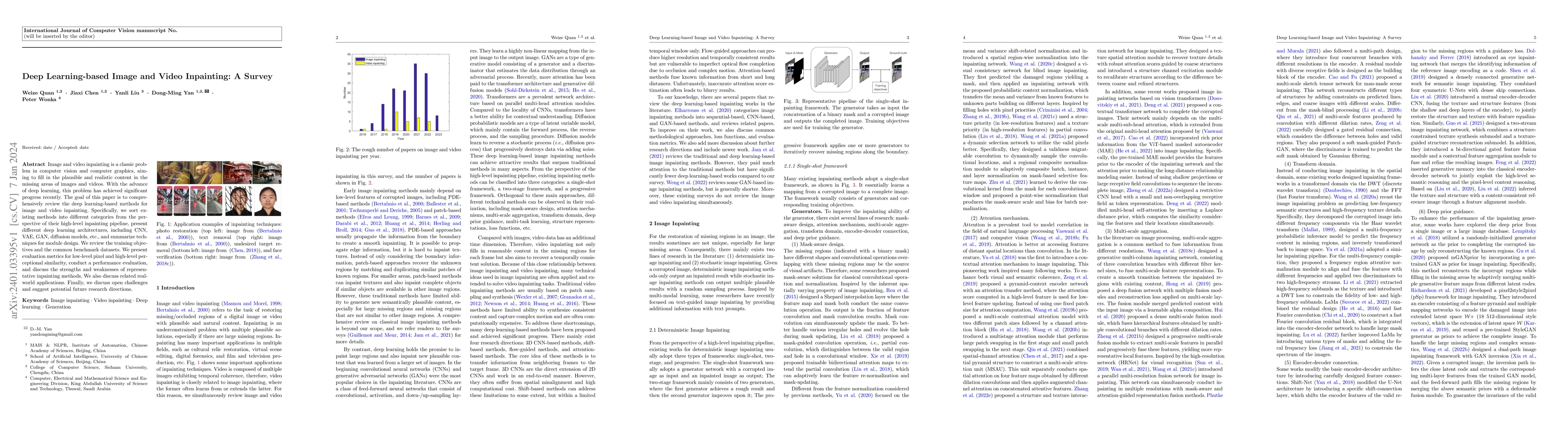 Thumbnail for Deep Learning-based Image and Video Inpainting: A Survey