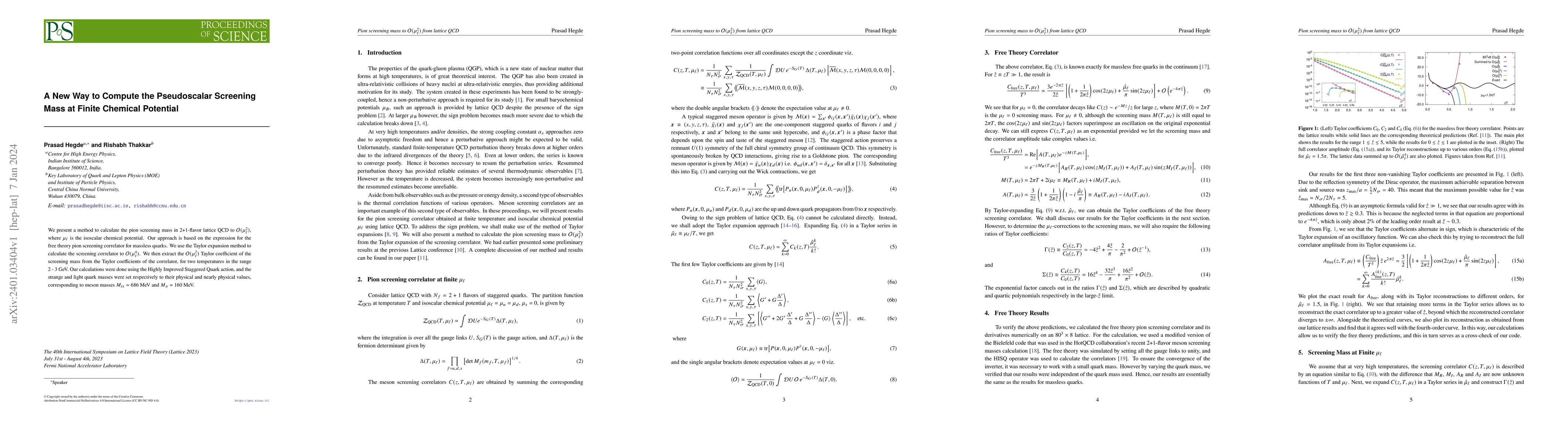 Thumbnail for A New Way to Compute the Pseudoscalar Screening Mass at Finite Chemical
  Potential