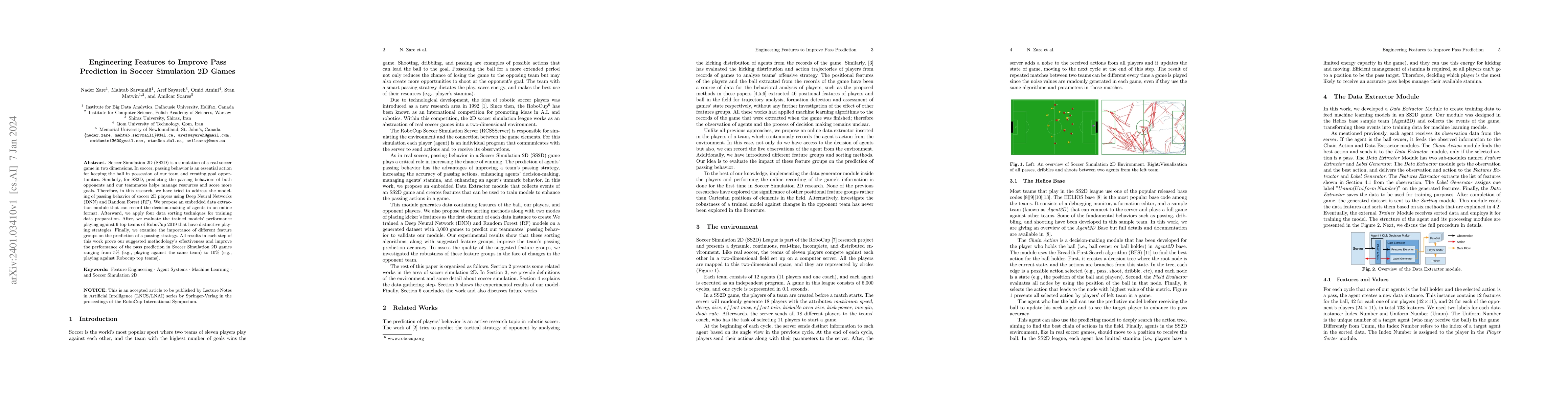 Thumbnail for Engineering Features to Improve Pass Prediction in Soccer Simulation 2D
  Games