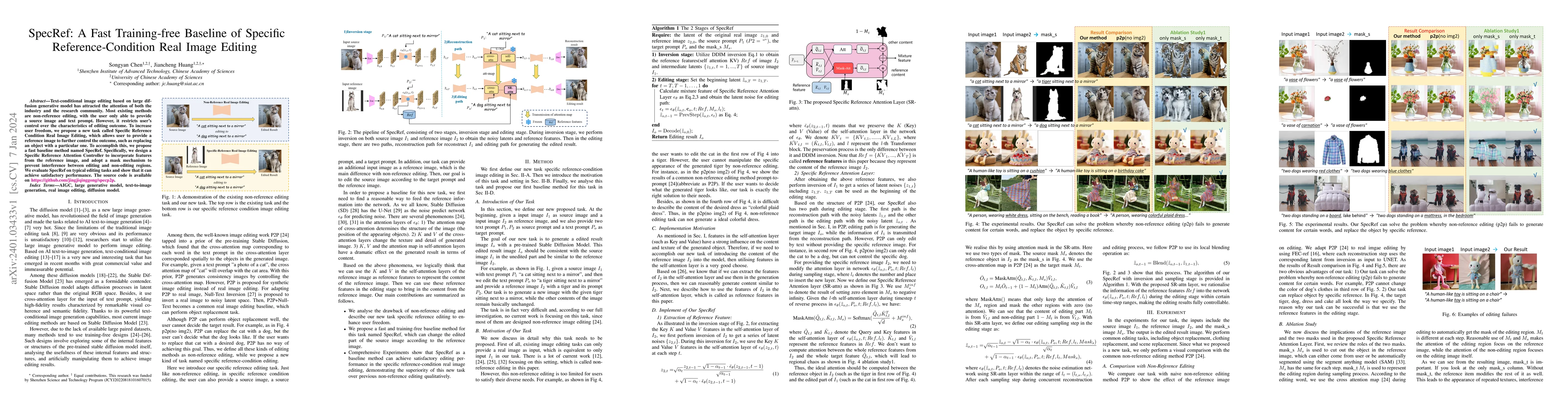 Thumbnail for SpecRef: A Fast Training-free Baseline of Specific Reference-Condition
  Real Image Editing