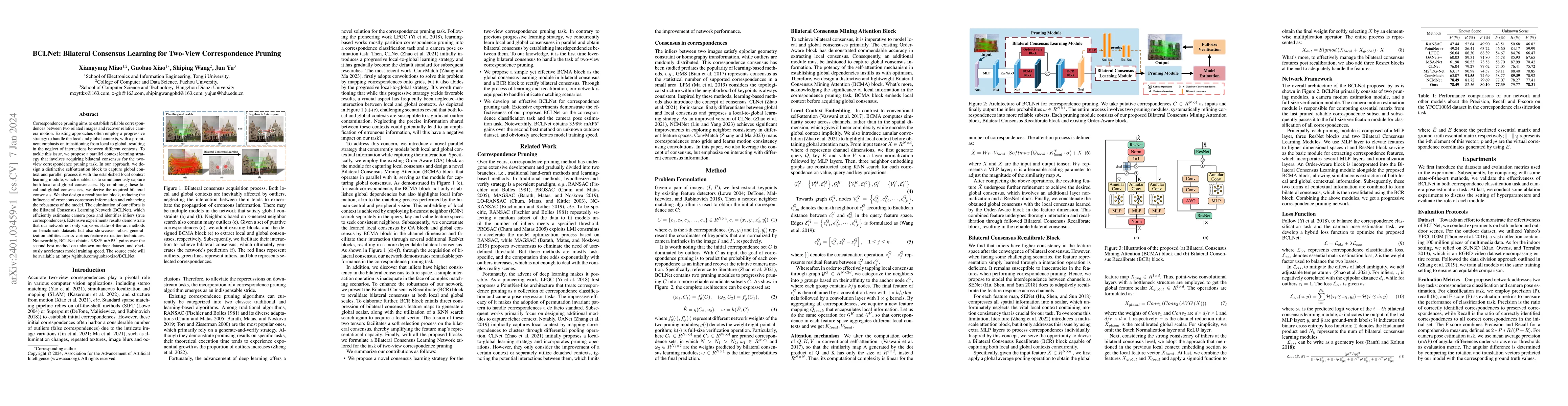 Thumbnail for BCLNet: Bilateral Consensus Learning for Two-View Correspondence Pruning