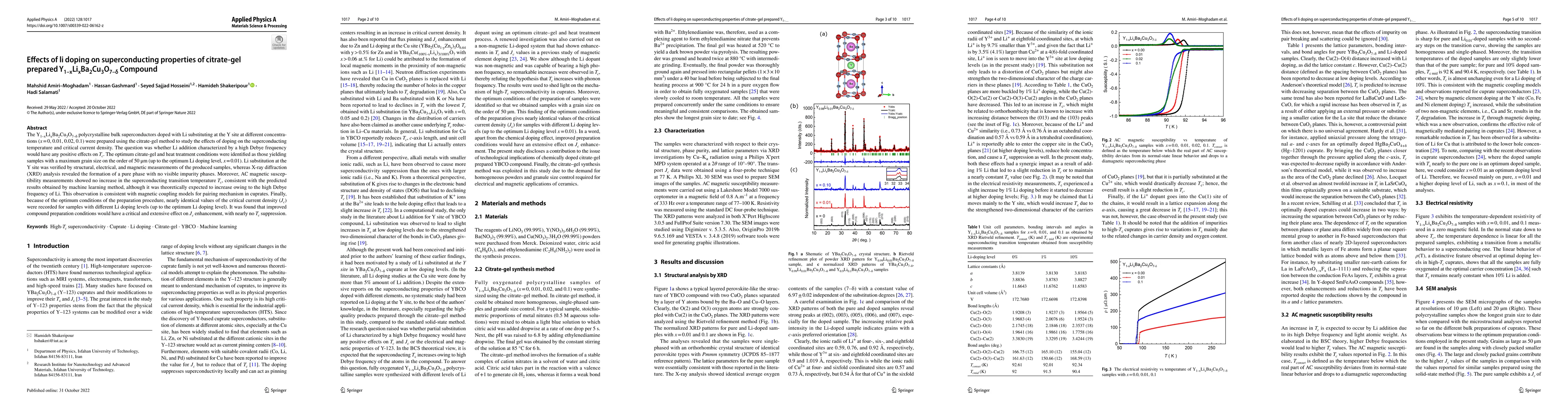 Thumbnail for Effects of Li Doping on Superconducting Properties of Citrate Gel
  Prepared Y1-xLixBa2Cu3O7-d Compound