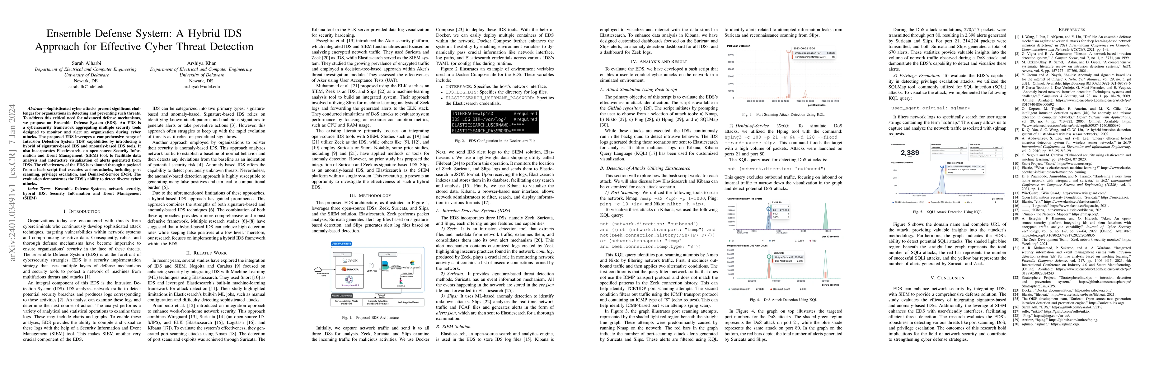 Thumbnail for Ensemble Defense System: A Hybrid IDS Approach for Effective Cyber
  Threat Detection