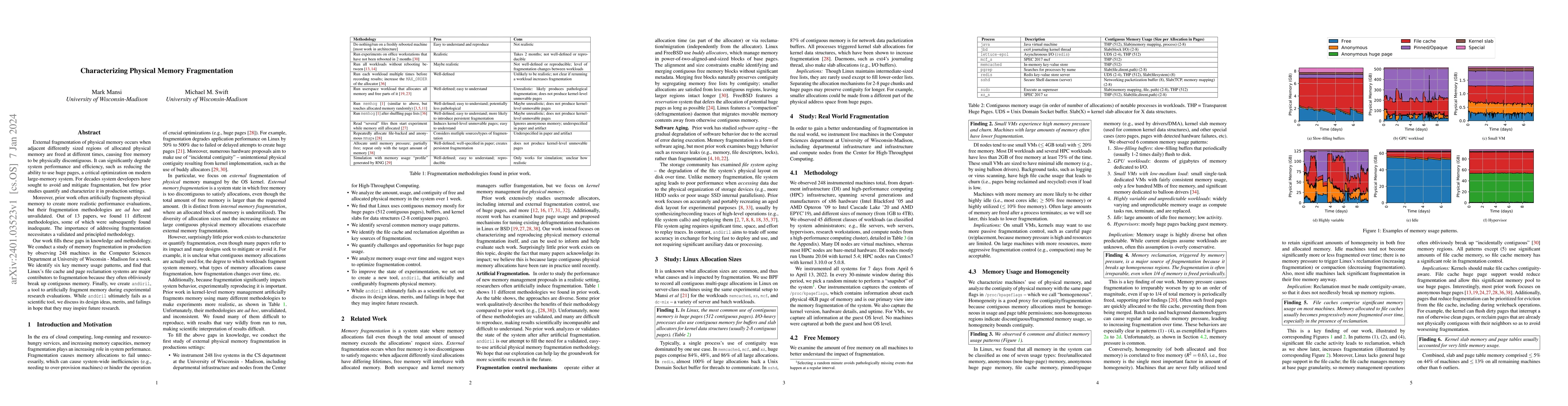 Thumbnail for Characterizing Physical Memory Fragmentation