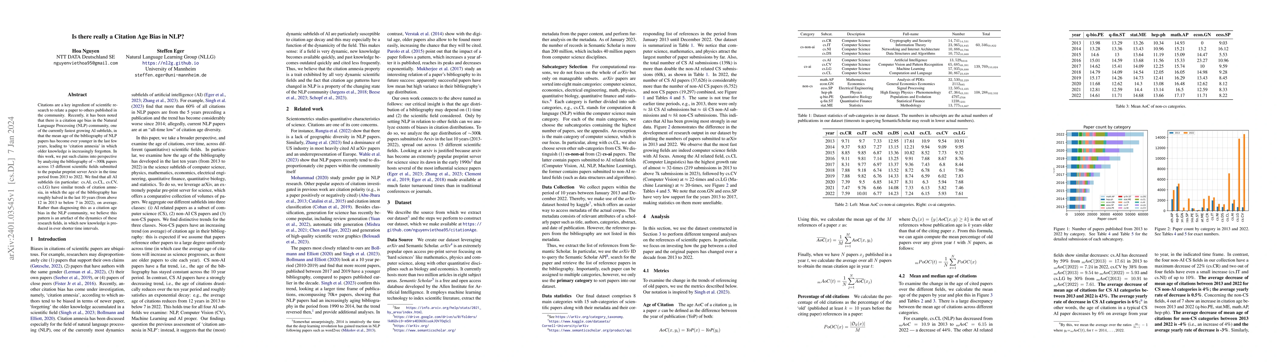 Thumbnail for Is there really a Citation Age Bias in NLP?