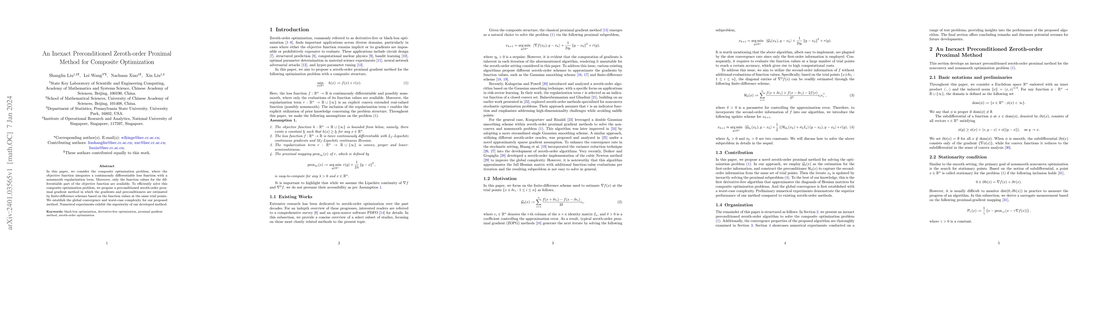 Thumbnail for An Inexact Preconditioned Zeroth-order Proximal Method for Composite
  Optimization
