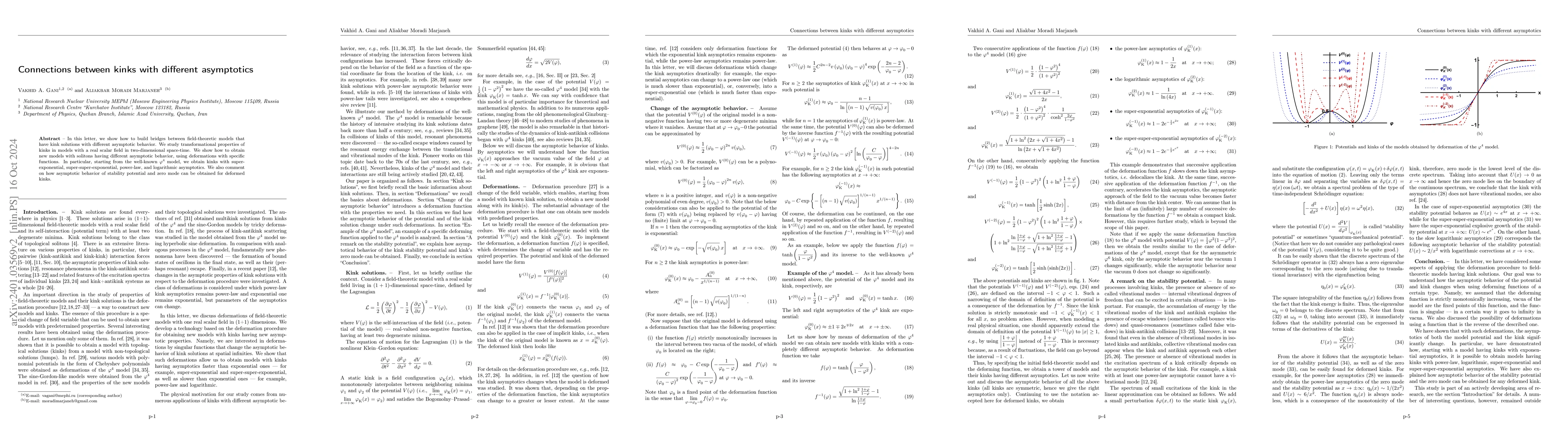 Thumbnail for Deformation-induced changes in asymptotics of kinks