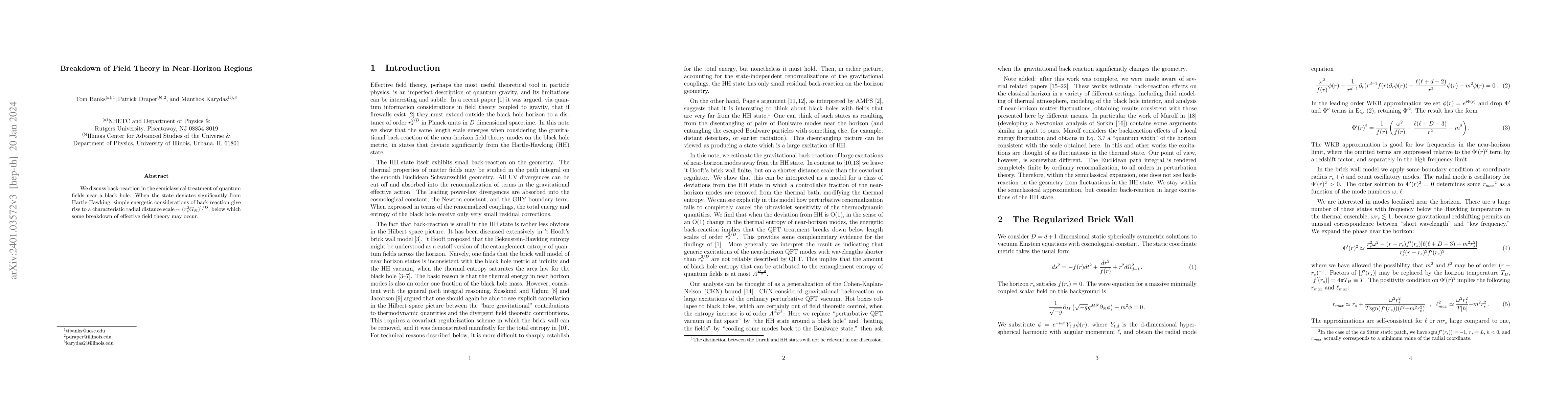 Thumbnail for Breakdown of Field Theory in Near-Horizon Regions