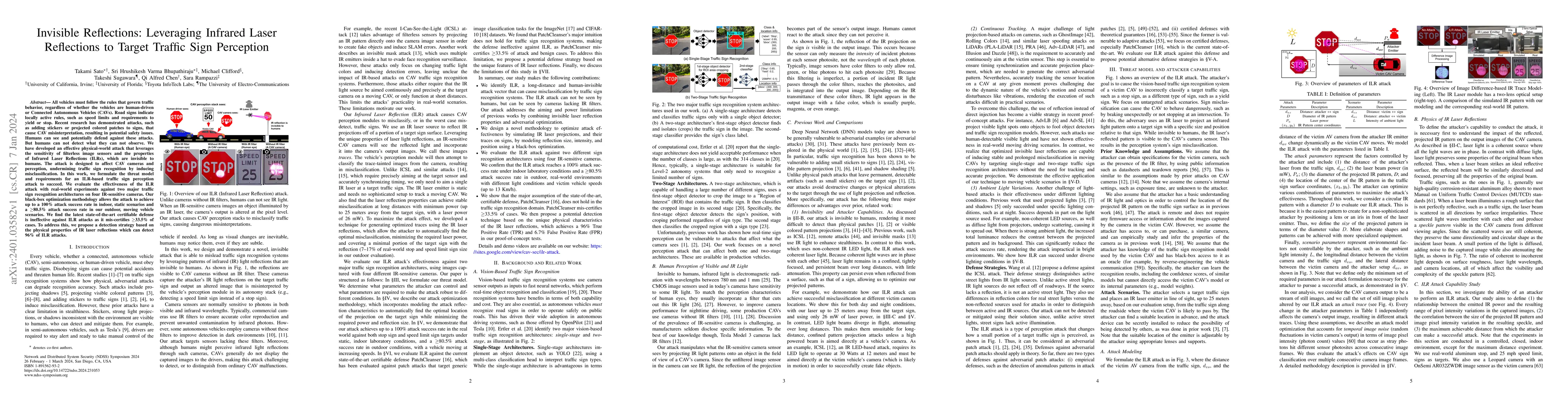 Thumbnail for Invisible Reflections: Leveraging Infrared Laser Reflections to Target
  Traffic Sign Perception
