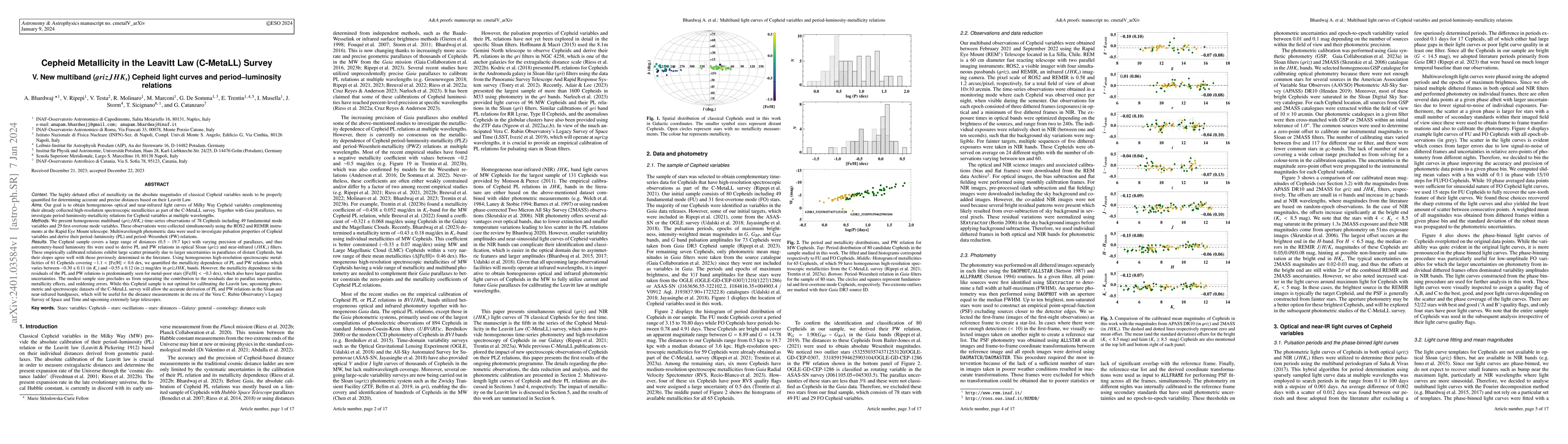 Thumbnail for Cepheid Metallicity in the Leavitt Law (C-MetaLL) Survey. V. New
  multiband (grizJHKs) Cepheid light curves and period-luminosity relations
