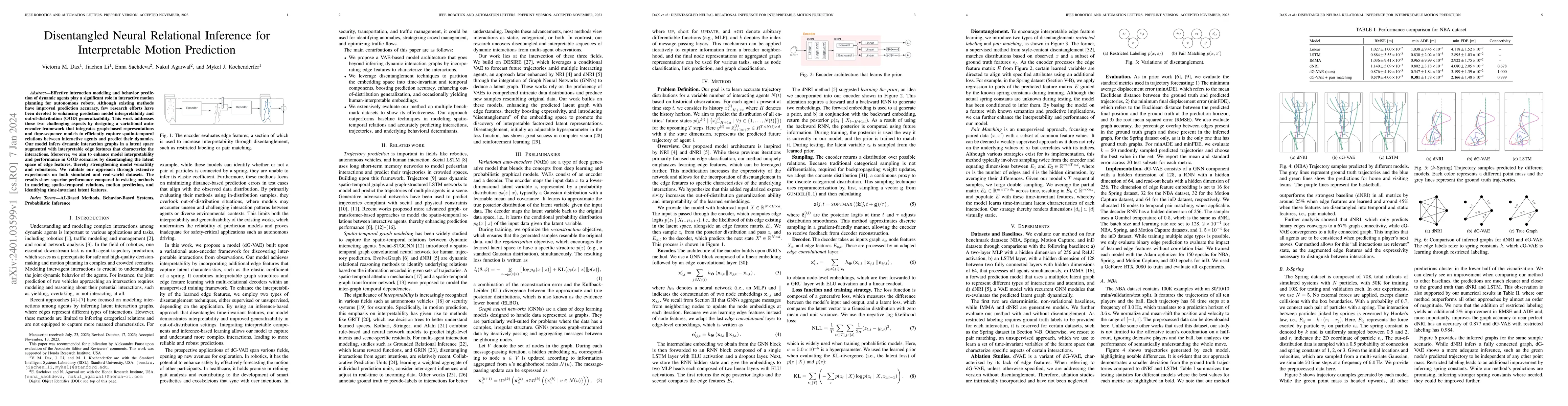 Thumbnail for Disentangled Neural Relational Inference for Interpretable Motion
  Prediction