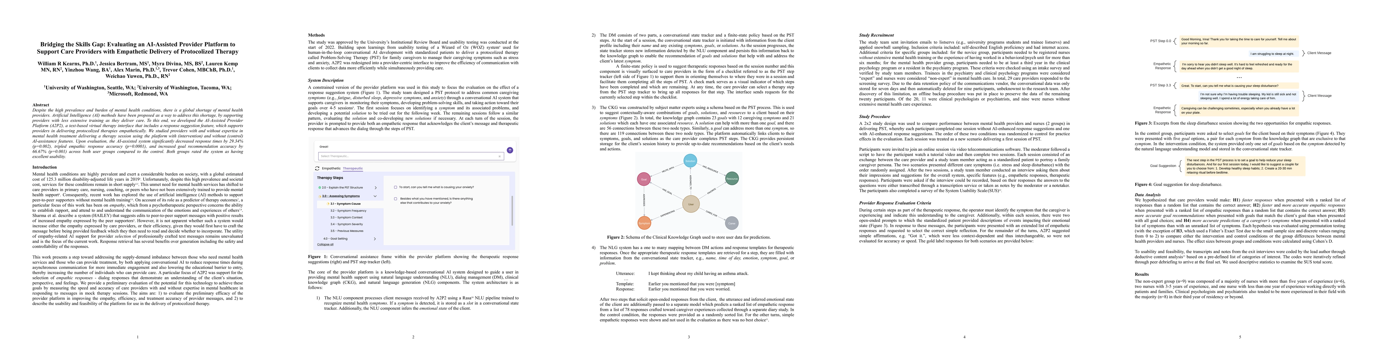 Thumbnail for Bridging the Skills Gap: Evaluating an AI-Assisted Provider Platform to
  Support Care Providers with Empathetic Delivery of Protocolized Therapy