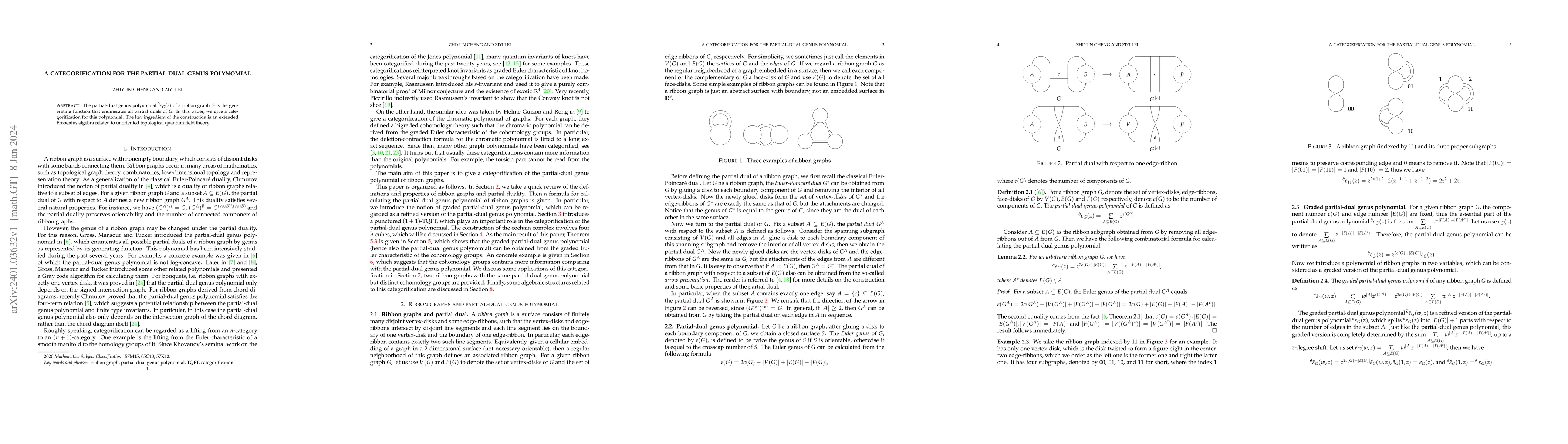 Thumbnail for A categorification for the partial-dual genus polynomial