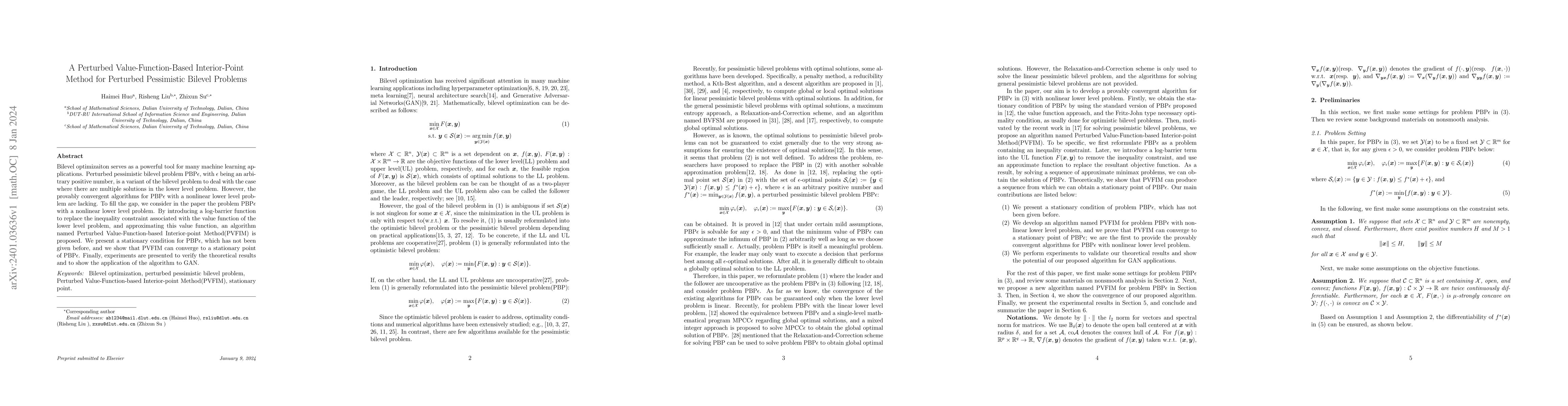 Thumbnail for A Perturbed Value-Function-Based Interior-Point Method for Perturbed
  Pessimistic Bilevel Problems