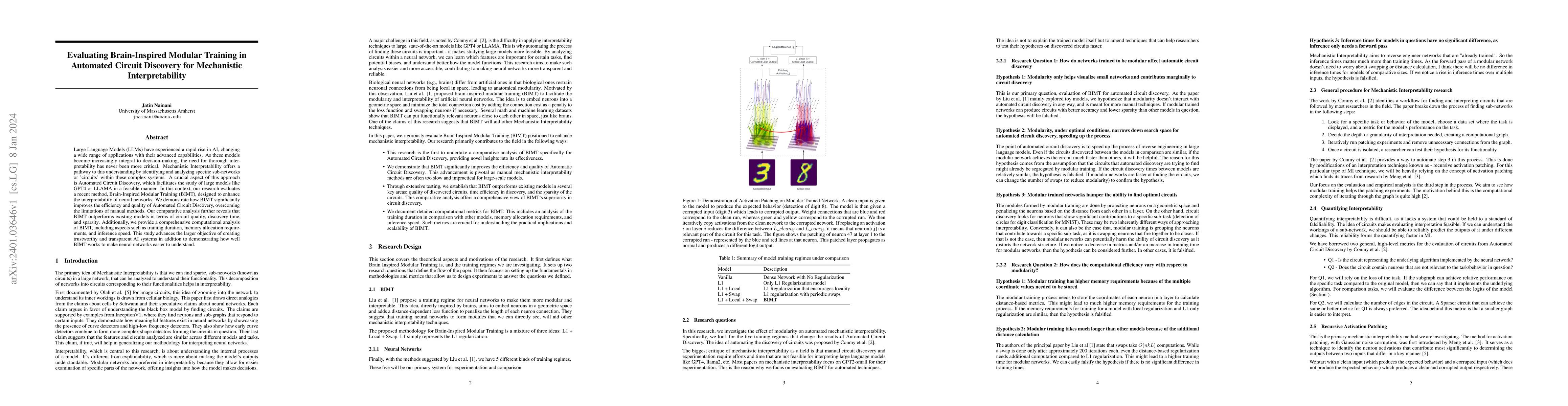 Thumbnail for Evaluating Brain-Inspired Modular Training in Automated Circuit
  Discovery for Mechanistic Interpretability