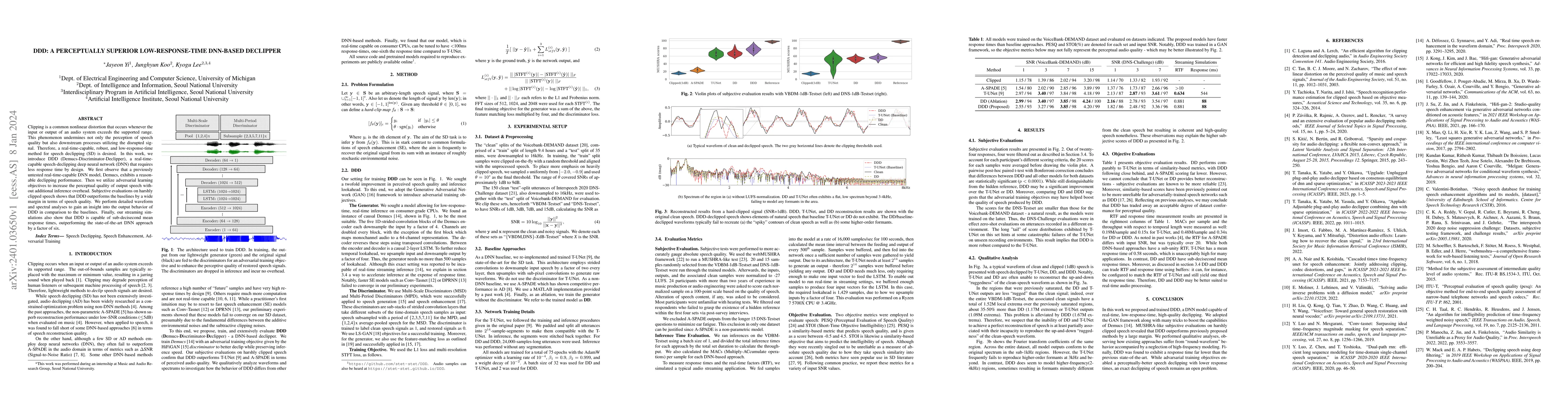Thumbnail for DDD: A Perceptually Superior Low-Response-Time DNN-based Declipper