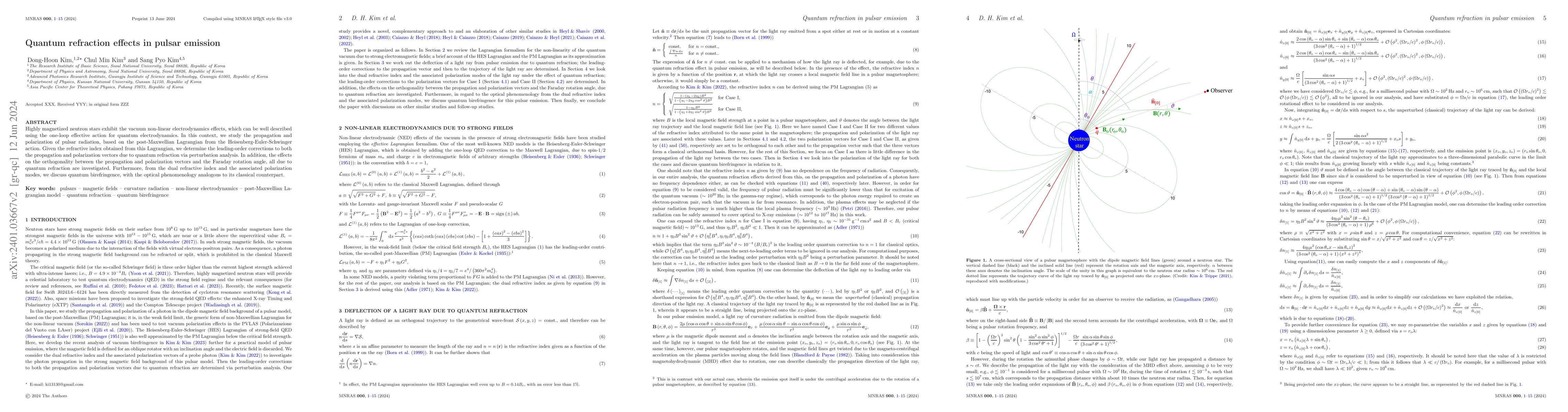 Thumbnail for Quantum refraction effects in pulsar radio emission