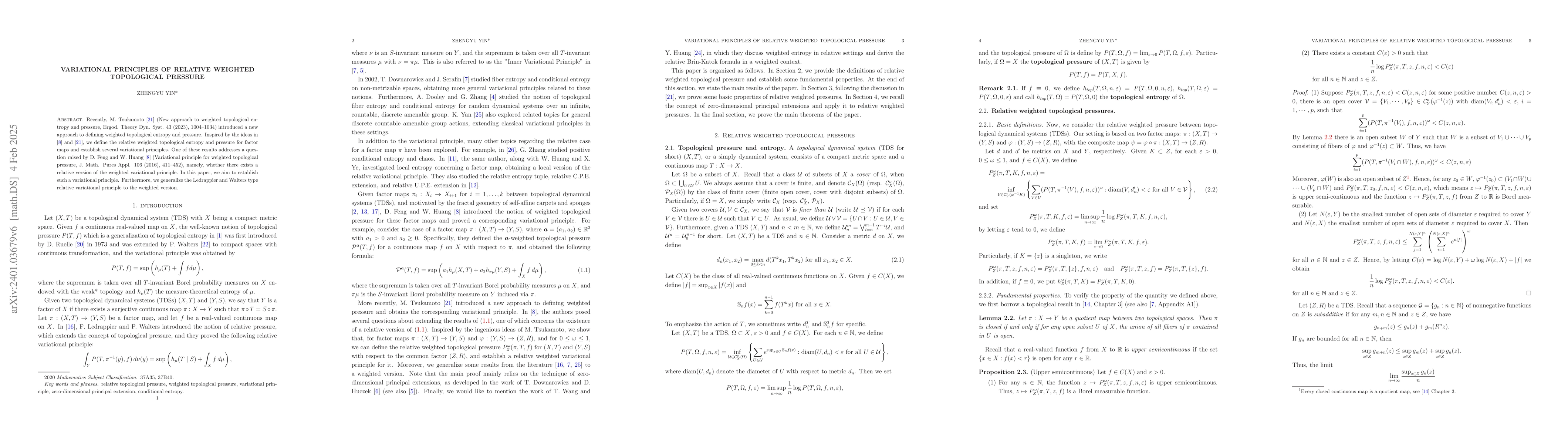 Thumbnail for Variational principles of relative weighted topological pressures