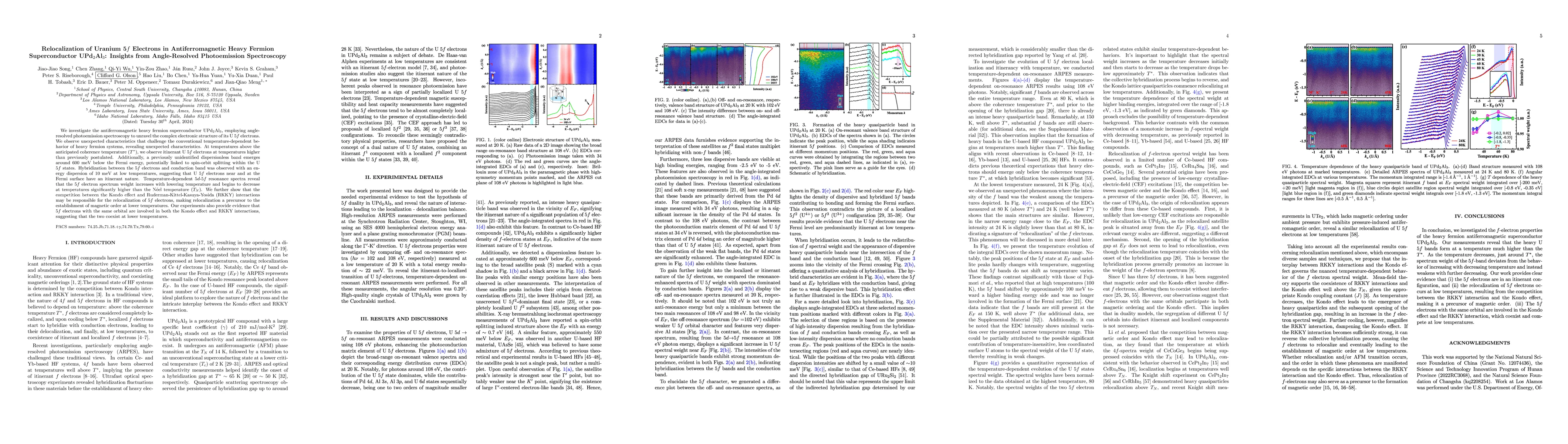 Thumbnail for Relocalization of Uranium 5f Electrons in Antiferromagnetic Heavy
  Fermion Superconductor UPd$_2$Al$_3$: Insights from Angle-Resolved
  Photoemission Spectroscopy