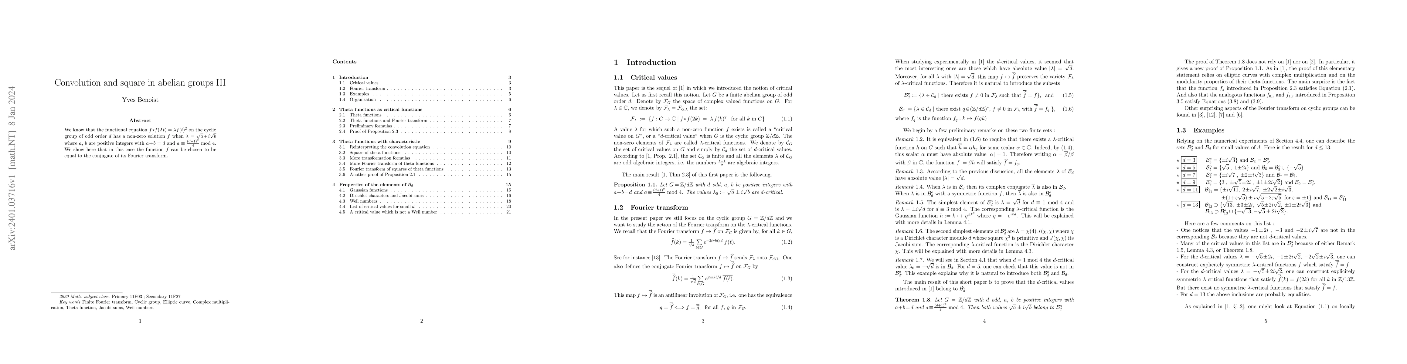 Thumbnail for Convolution and square in abelian groups III