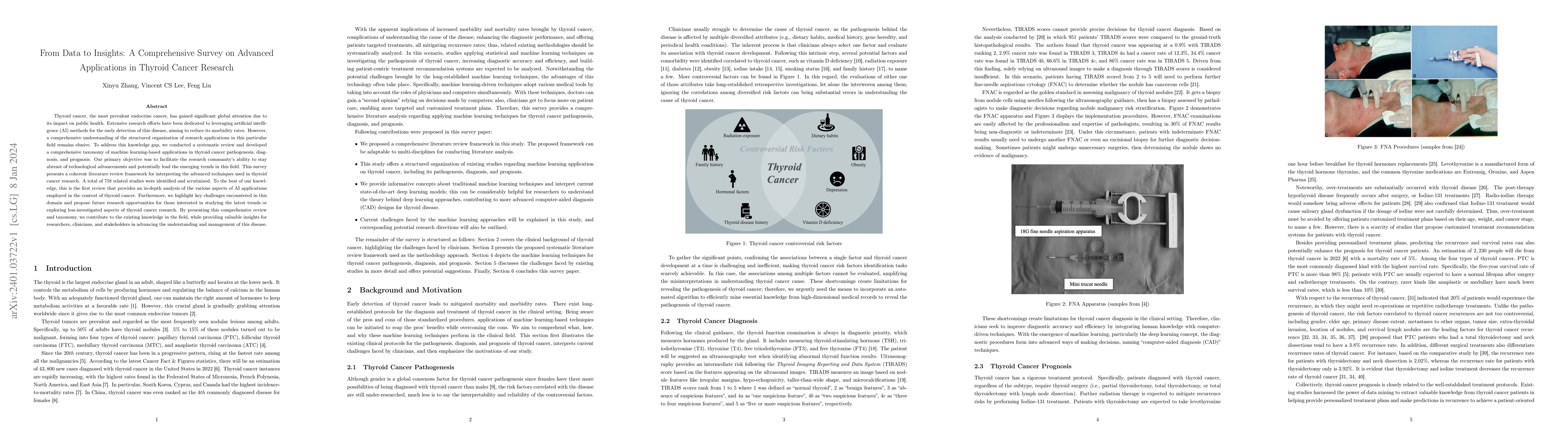 Thumbnail for From Data to Insights: A Comprehensive Survey on Advanced Applications
  in Thyroid Cancer Research